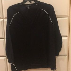 JCrew merino wool sweater with contrast piping -